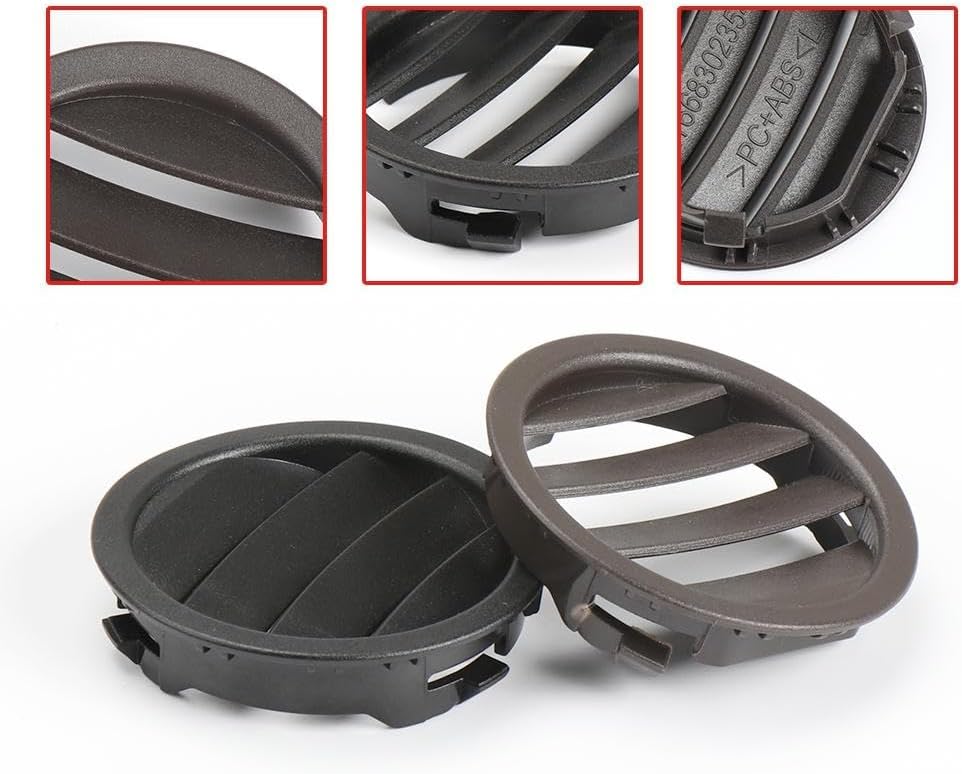 Car Air Conditioner AC Vent,Small Round Air Vent Grille ABS Black Car Outlet Grille Replacement Fit for Mercedes Benz GL ML GLS GLE W166 W292 1668302354 (Right, Brown)