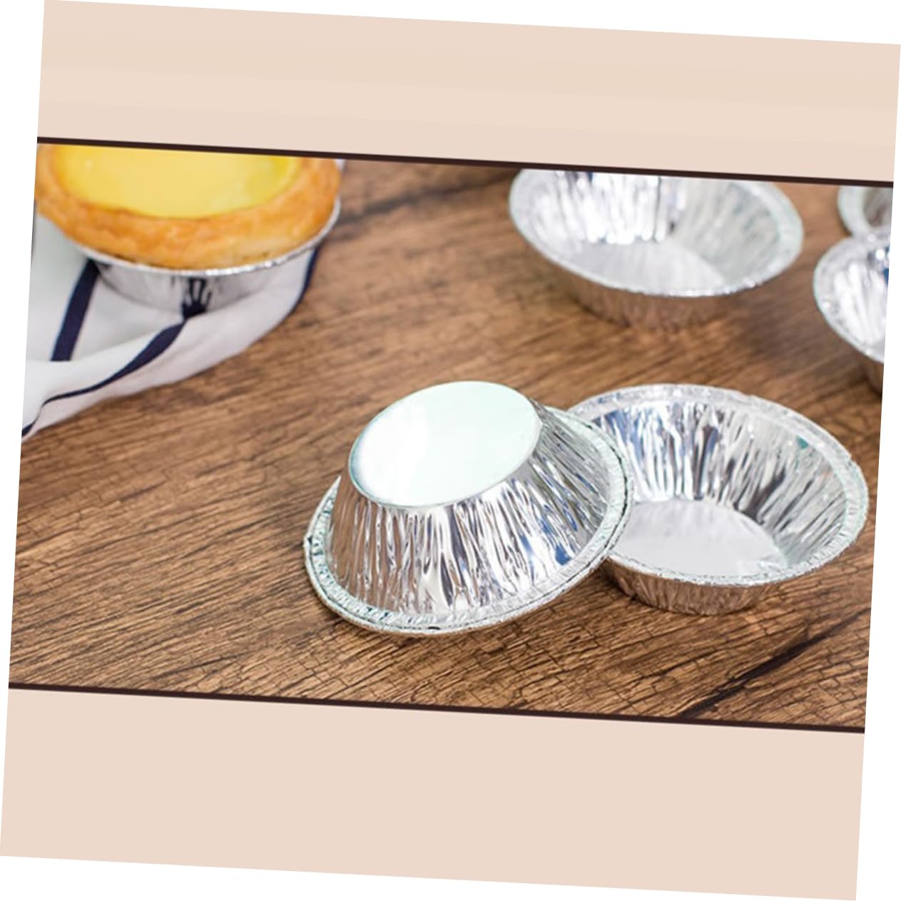 MAGICLULU 600 Piezas Sartenes Para Tarta Taza De Pastel De Aluminio Tazas De Muffins De Metal Molde Para Mini Quiches Molde De Bandeja Tazas De Tarta De Huevo Antiadherente Mollete