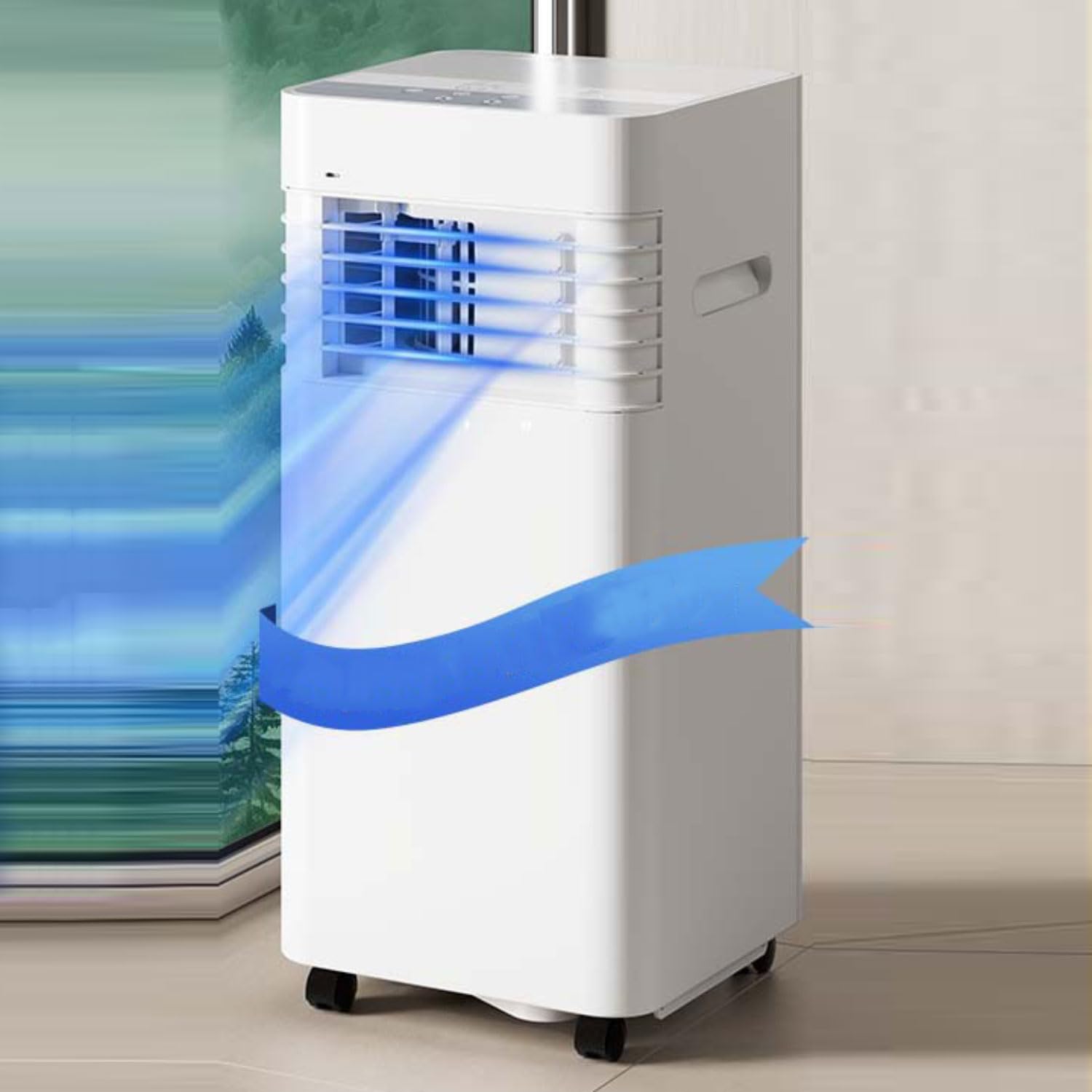GWFBLID Air Conditioning Unit with Remote Control 7000 BTU Portable Air Conditioner Cools up to300sq. ft Smart AC Unit with Cooling&Dehumidifier&Fan 24H Timer Cooling AC Unit 120° Oscillating