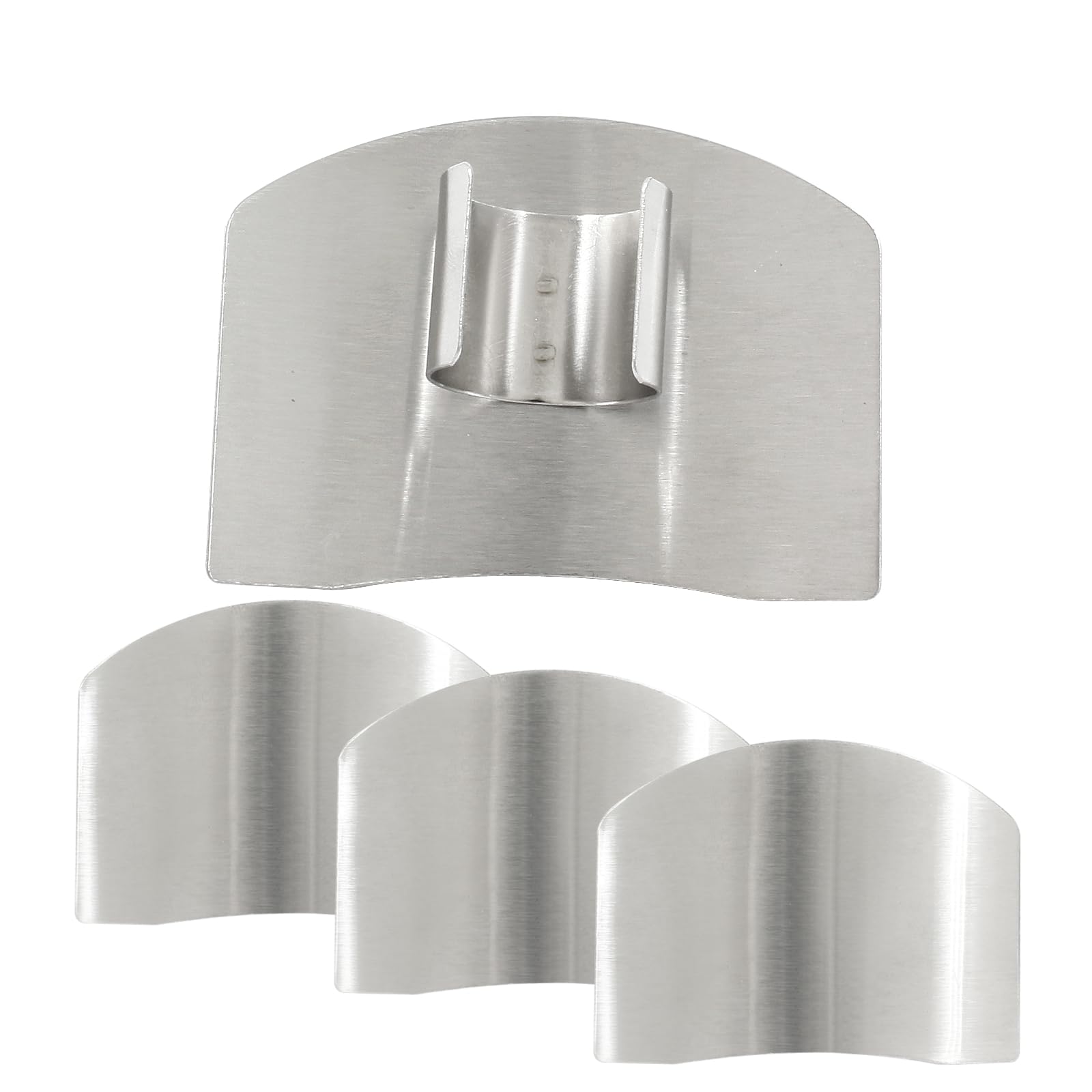 4 Pcs Stainless Steel Finger Guards, Finger Protectors Cutting, Slicing, Dicing, Chopping Vegetables Kitchen Tool Knife Shields Guards Avoid Hurting