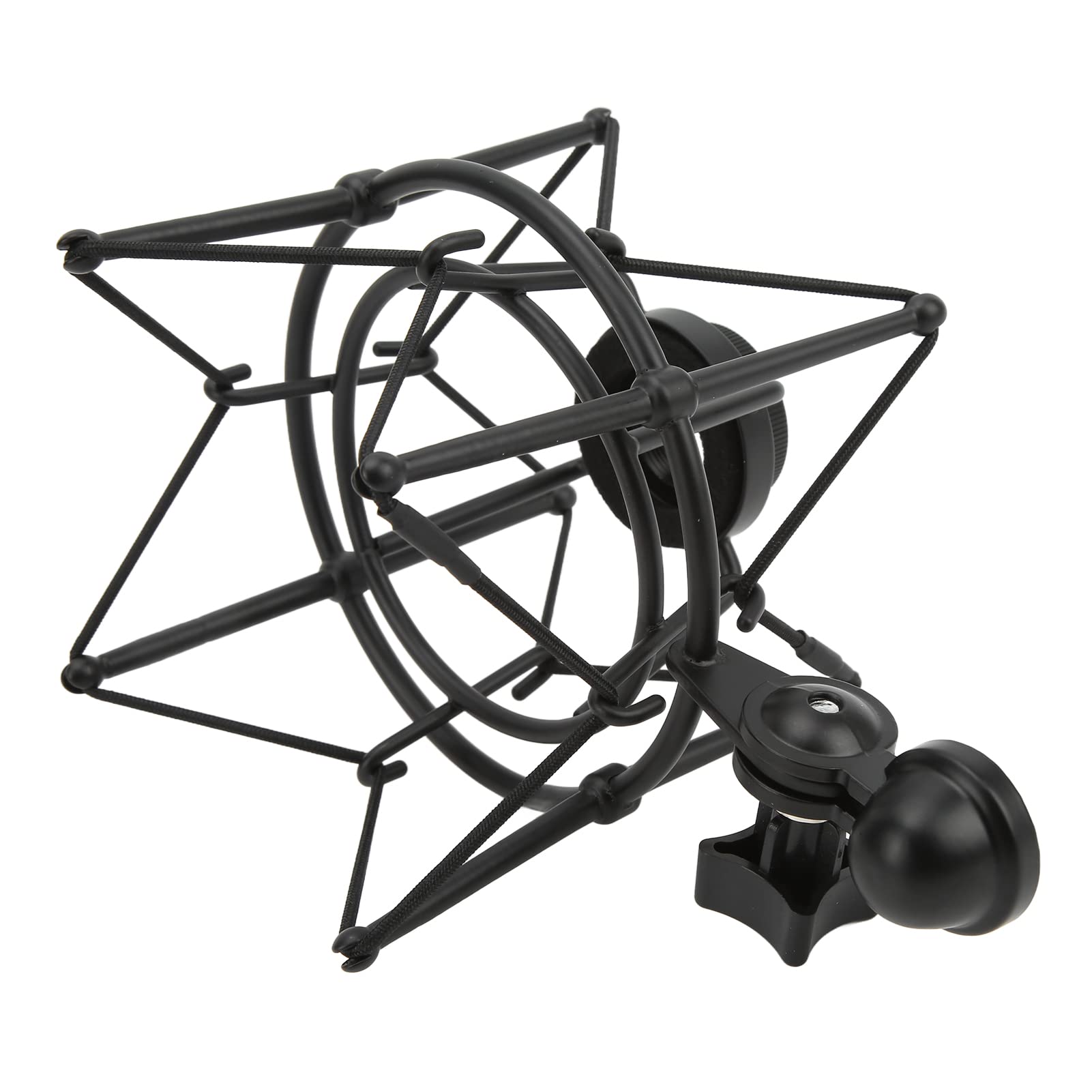 Ausla Supporto Antiurto per Microfono, Supporto Antivibrante in Metallo, Clamp/Holder per Microfono Regolabile, Assorbimento Acustico Chiaro per Studio Musicale e Streaming Live (BLACK)