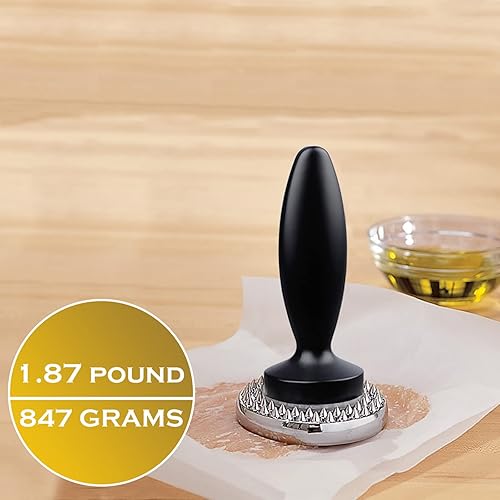 Miniatura 7 de Ablandador de carne reversible y lijador de carne de doble cara, herramienta de preparación de marinado, color negro misterioso