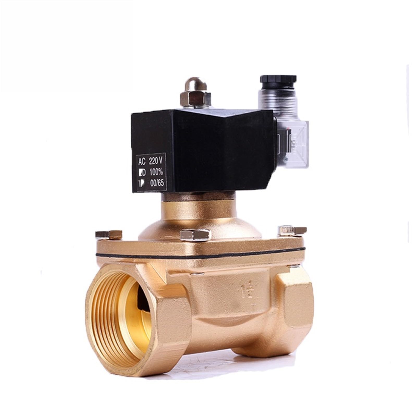 YX55POU12 1-1/4inch 2/2 Normally Closed Brass Direct Acting Lpg Solenoid Valve Ac24v 0-10bar 1Pcs(380vac,NPT)