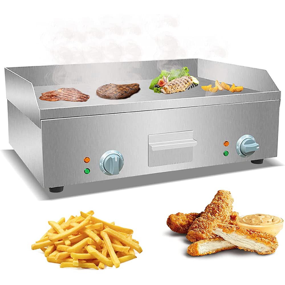 MYUYEE Electric Baking Tray, Commercial Counter Top Grill Kitchen Pan, Baking Tray Barbecue Burger Bacon Egg Fryer