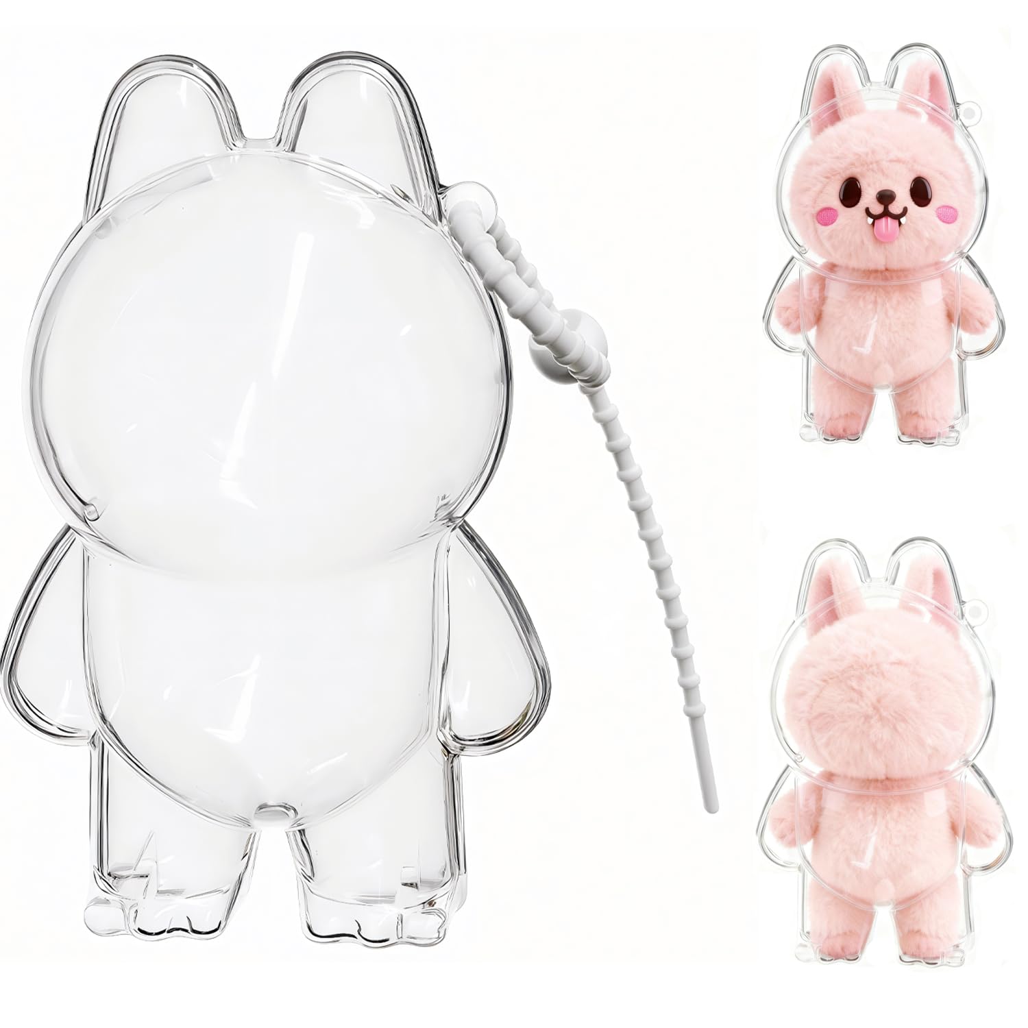 Amazon.co.jp: LABUBU に適合する ケース 透明 クリアカバー ラブブ