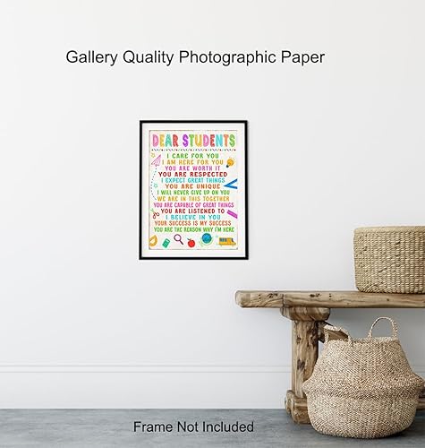 Miniatura 8 de Kids Preschool Kindergarten Classroom Decor - Teacher Gifts - School Wall Decor - Teacher Supplies - positive Educational Motivational poster - Back