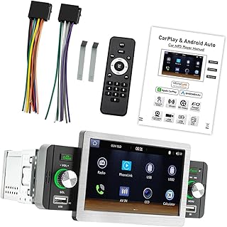 ＫＬＫＣＭＳ Reprodutor de para carro, reprodutor de vídeo multimídia, tela sensível ao toque à prova d'água, receptor RDS, saída AUX portátil, 5", tela de