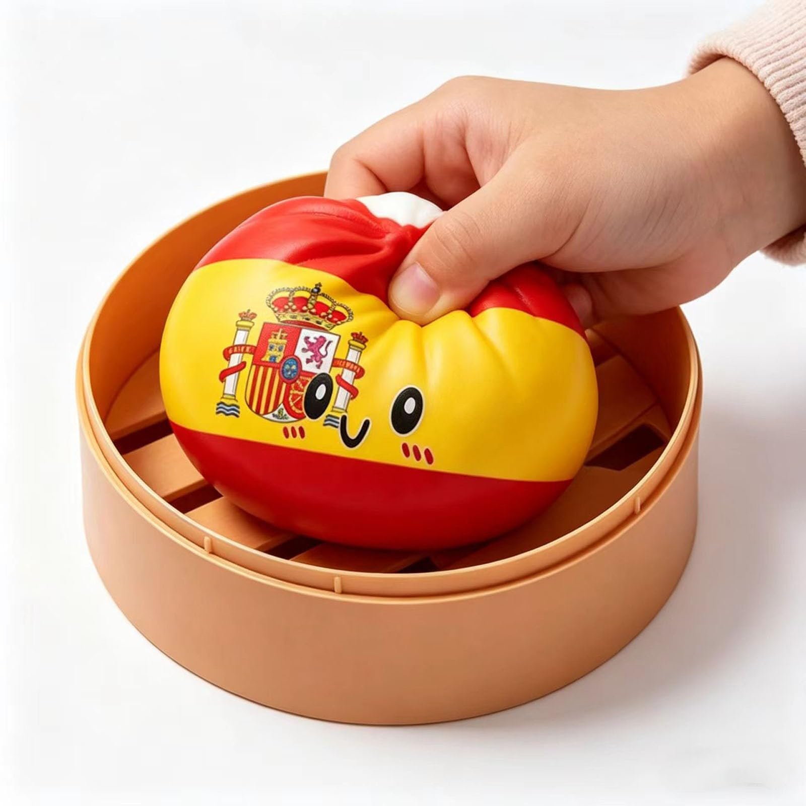 Funny Country Flag Dumpling Squishies Toys, Giant Glitter Dumpling Mystery Box, Sensory Stress Relief Ball,Desk Soft Squeeze Decompression Gift,Surprise Basket Stuffers World Cup Party Favors (D)