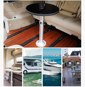 Amazon｜調節可能なRVボートテーブル台座、取り外し可能な