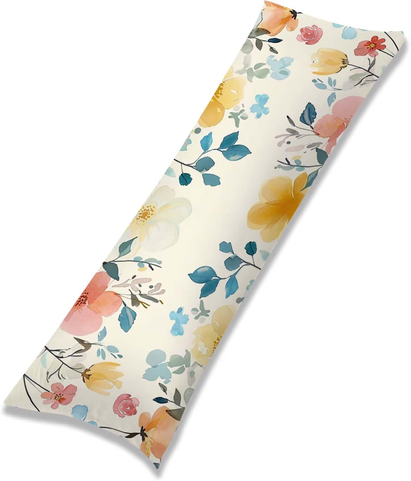 Fodera Cuscino 50 x 150 cm, Rosa-27 Velluto Copricuscini Letto, | con Invisibile Cerniera, Morbida e Traspirante, per biancheria da letto, divano, hotel, chi dorme sul fianco Giallo j-153
