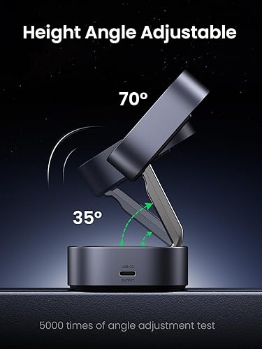 Miniatura 5 de UGREEN MagFlow - Estación de carga plegable magnética, cargador inalámbrico rápido 2 en 1 compatible con iPhone 17 17 Air 17 Pro 17 Pro Max 16 15 14