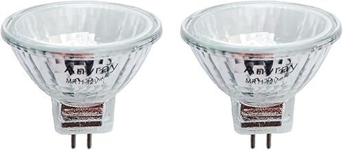 Anyray (2 bombillas) Clear MR11 +C 12 voltios 20 vatios halógeno de precisión reflector de fibra óptica bombilla 20 W 12 V 20 vatios