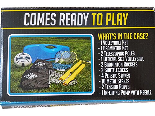 Franklin 2 in 1 Quicket Volleyball Badminton Set In Hard Shell Carrying Case