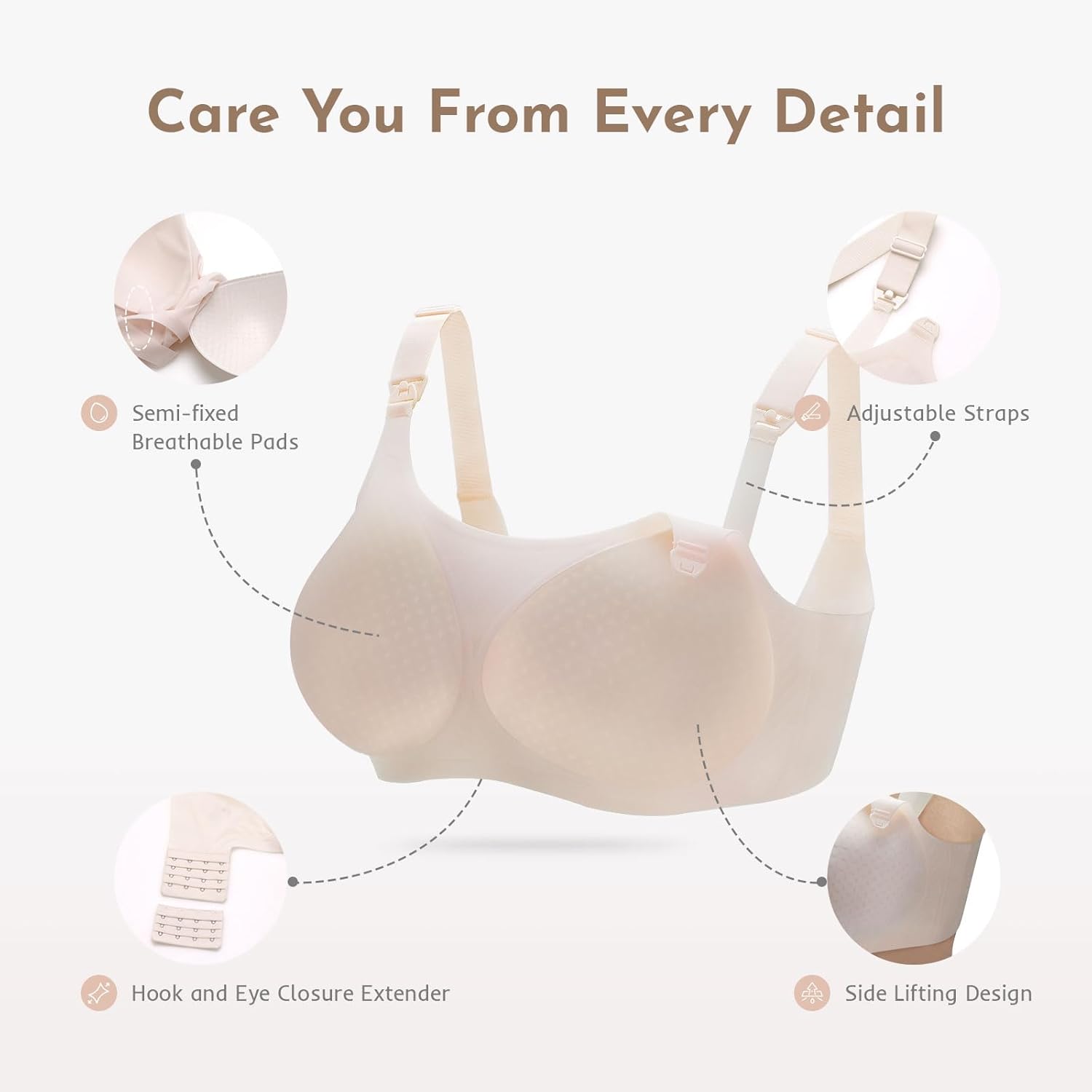 Nursing Bras for Breastfeeding, Seamless Ultra Comfort Maternity Bra, Natural Shape Pregnancy Bras for Women