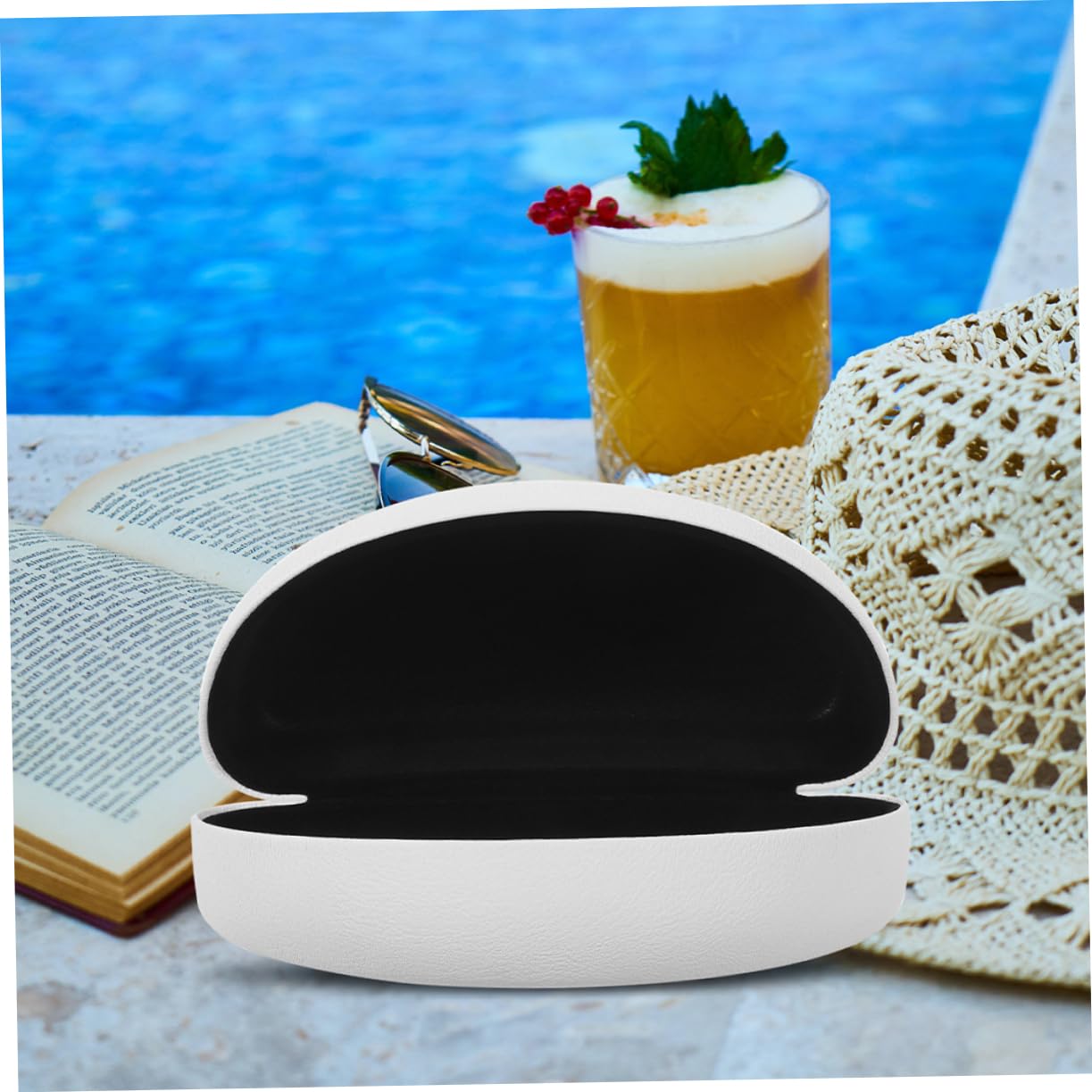 Beavorty 10 Pezzi Custodia Per Occhiali Da Sole Occhiali Da Sole a Conchiglia Caso Classico Grandi Bicchieri Astuccio Viaggio Organizzatore Di Occhiali Da Sole Lamiera Di Ferro Bianca