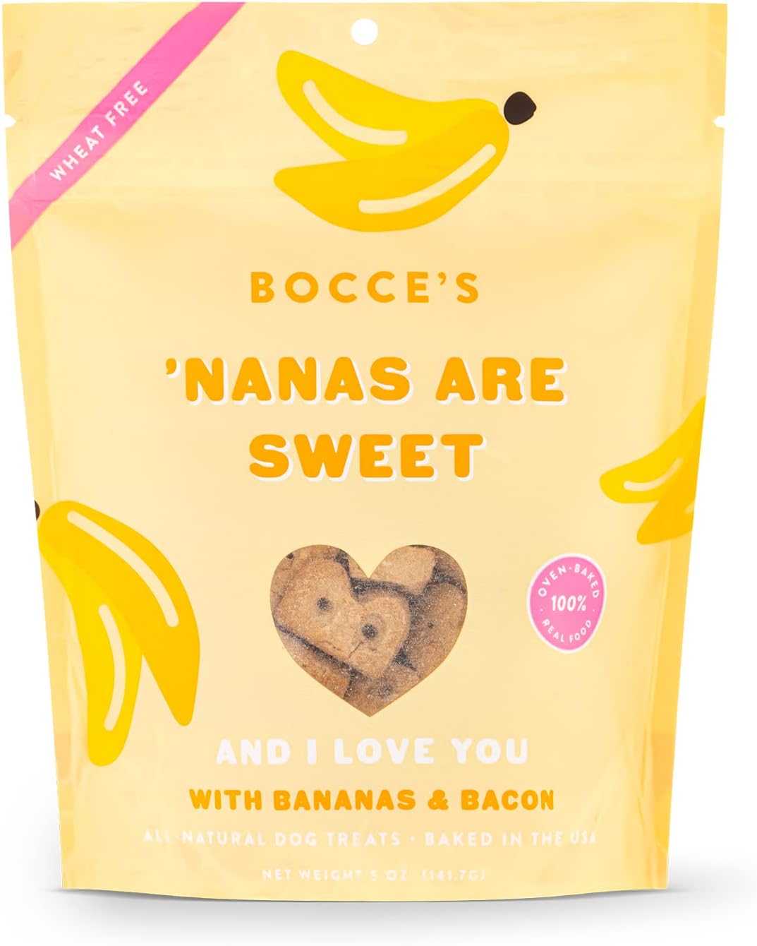 Bocce's Bakery All-Natural, Seasonal, Nanas are Sweet Dog Treats, Wheat-Free, Limited-Ingredient Crunchy Biscuits Inspired by…
