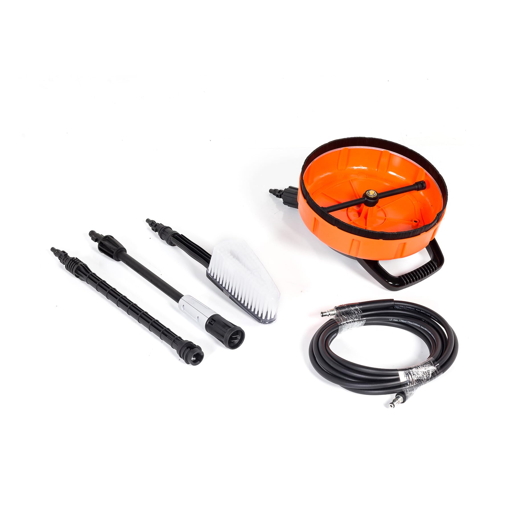 NAC Nettoyeur Haute Pression Portable (11,5 kg) 2200W 170 Bar - Laveur Compact 450 l/h Pompe Aluminium avec Enrouleur Tuyau et Embout Patio Cleaner pour Nettoyage des Surfaces, Voiture et Terrasse