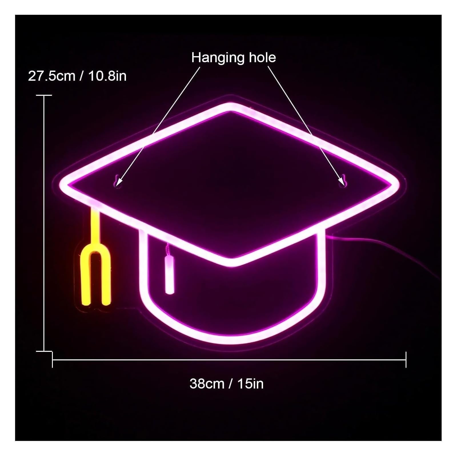 Lámpara LED Neón Decoración de luz neón con letrero LED gorra soltero en acrílico para cumpleaños bar tienda dormitorio