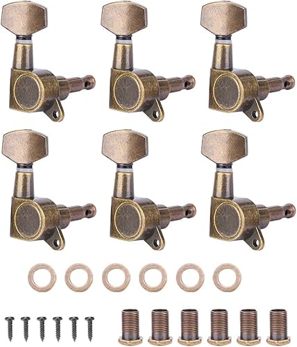 Miniatura 6 de Shanbor Afinadores de guitarra, clavijas de afinación de guitarra de latón duraderas, alta eficiencia para guitarras acústicas, guitarras