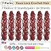 Soft Locs Burgundy Red Faux Locs Crochet Hair 30 Inch 7 Packs Long Crochet Locs Goddess Locs Natural Synthetic Pre looped Crochet Braids For Butterfly Locs Crochet Hair (30 Inch (Pack of 7), BG#)