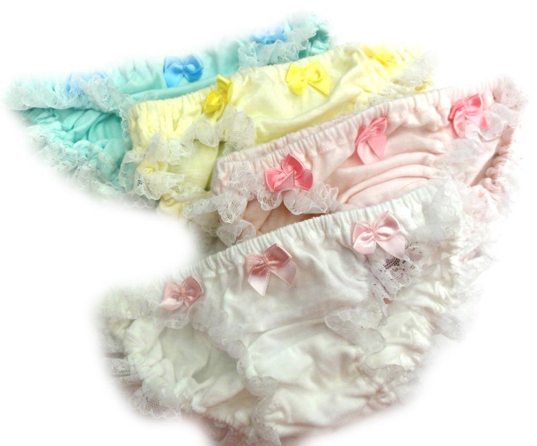 Amazon | スキャンティ 3つリボン×足レース付 セクシー ショーツ M・LL