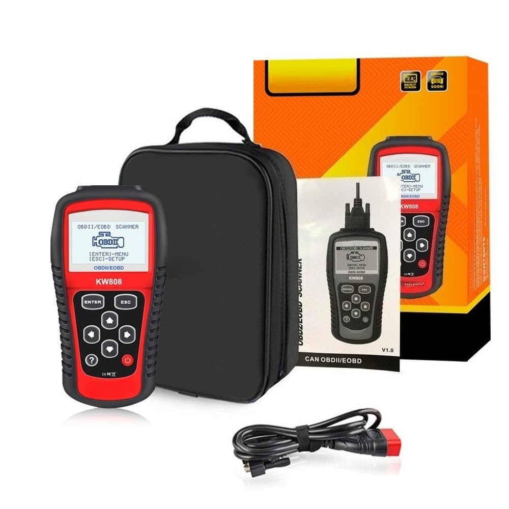 KW808 Professionnel OBDII/EOBD Voiture Diagnostic Scanner Outil - Lecteur de Code de Décodage de Décodage Détection OBD2 Compatible (AL519) Pour Tous Véhicules OBDII