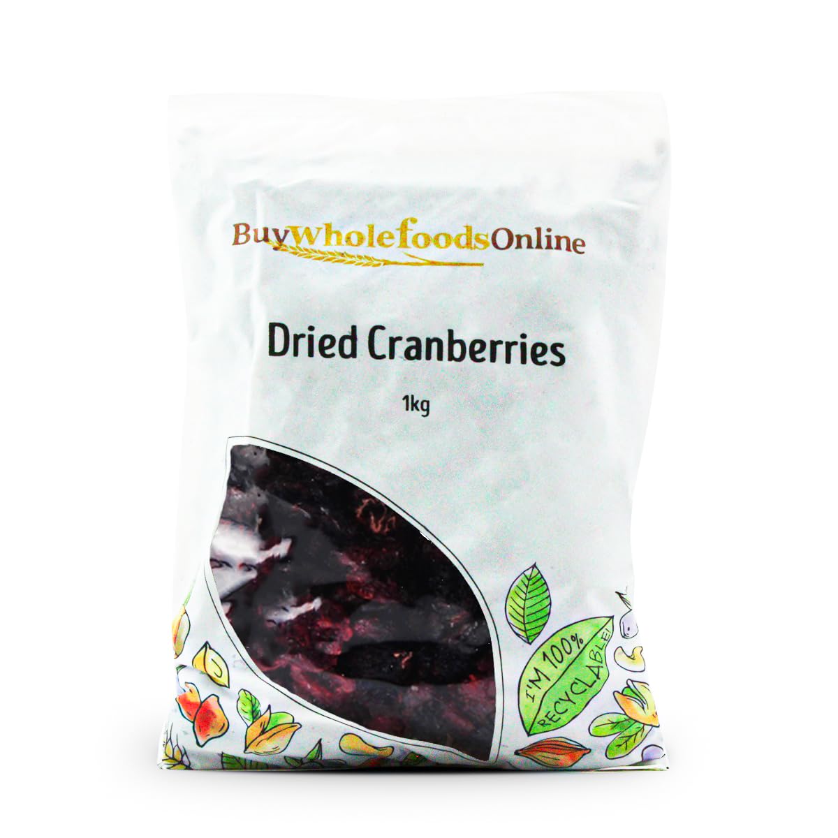 Dried Cranberries 1kg (BWFO)