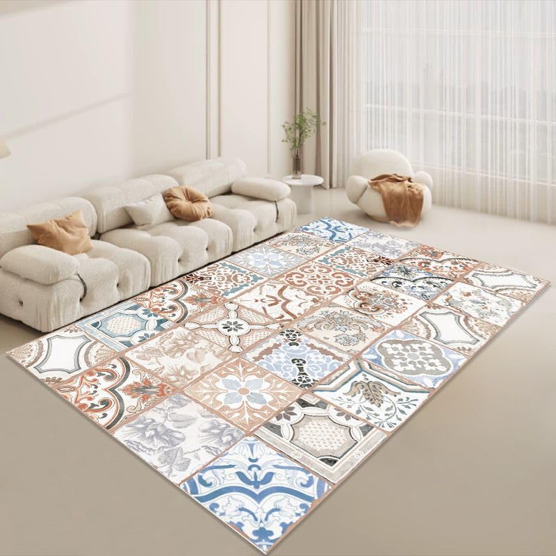 BESCH Alfombra Grande 150x200cm para Salón de Pelo Corto Moderno con Base Antideslizante, Alfombras de Decoración Suave, Resistente, Lavable para Habitación, Dormitorio y Comedor