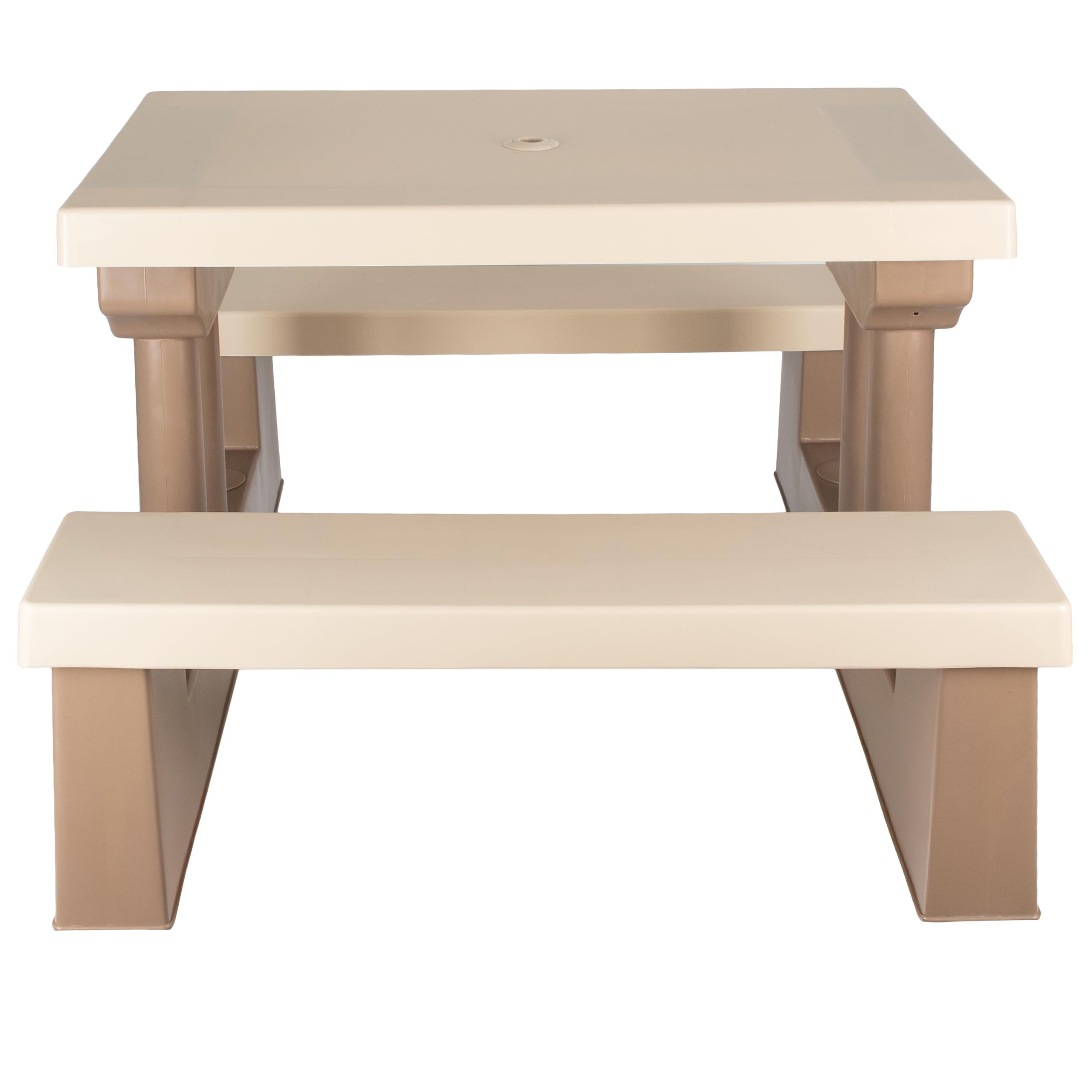 COIL Mobilier de jardin pour enfants - Table avec parasol et bancs intégrés - Ensemble de mobilier de plein air pour enfants à partir de 3 ans