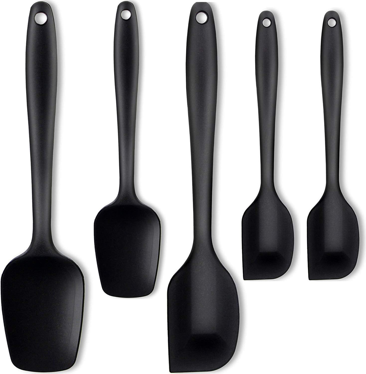 Silicone Spatula Set Silicone Spatulas Heat Resistant Set of 5- Non-stick Flexible Rubber Silicone Spatula Turner FDA Approved with Stainless Steel Core Cooking Spatula