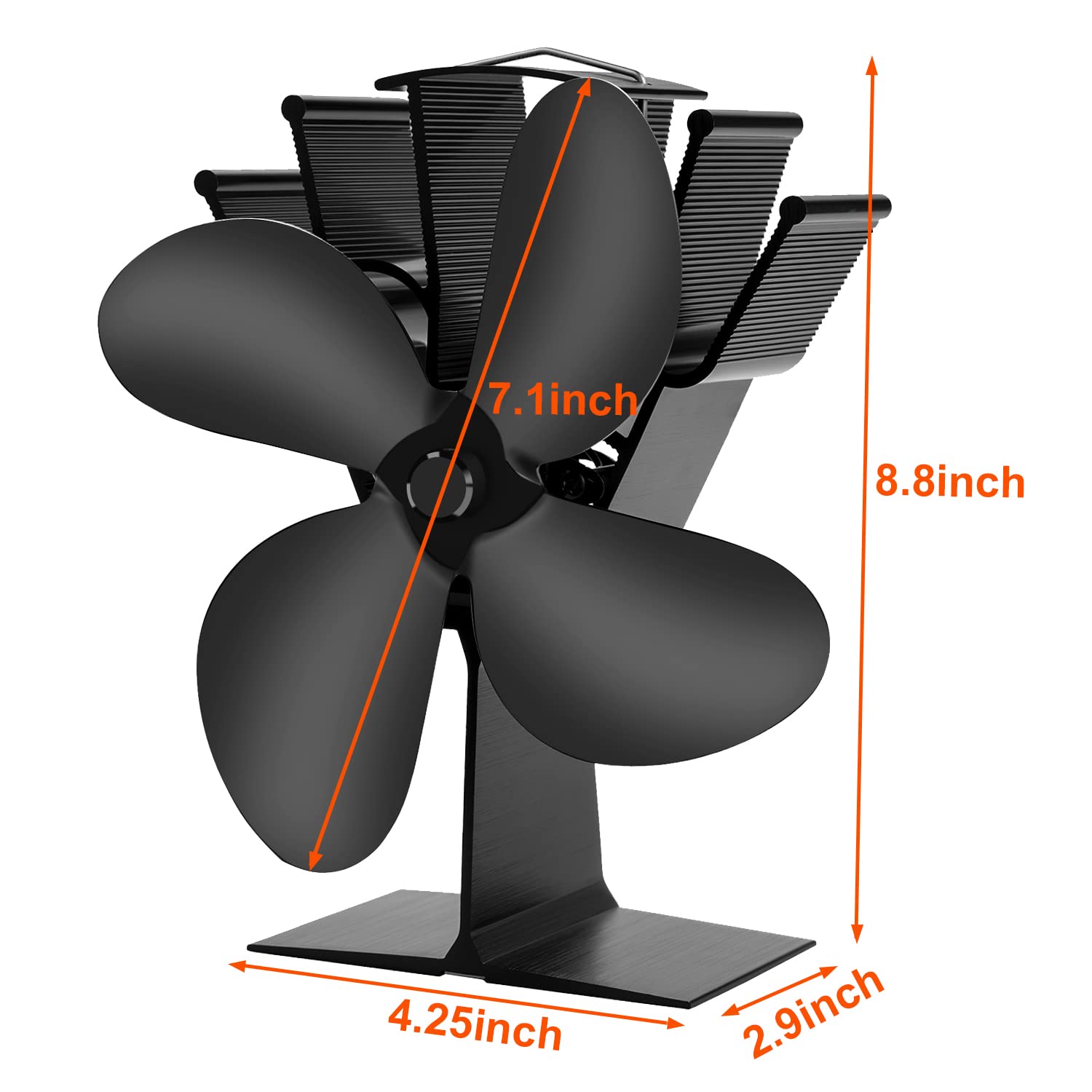 Amazon.com: COMBIUBIU Wood Stove Fan 4 Blade Fireplace Fan for Wood Burning  Stove,Heat Powered Stove Fan Komin Log Wood Stove Accessories,Silent  Operation Circulating Warm Air(Non Electric) : Home u0026 Kitchen