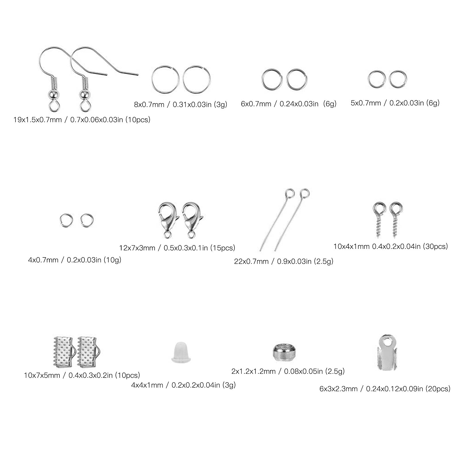 MDKSOUITY Kits de fournitures de fabrication de bijoux, accessoires de kit de fabrication de bijoux à faire soi-même, ensemble complet d'outils de perles avec pinces, aiguilles, anneaux et