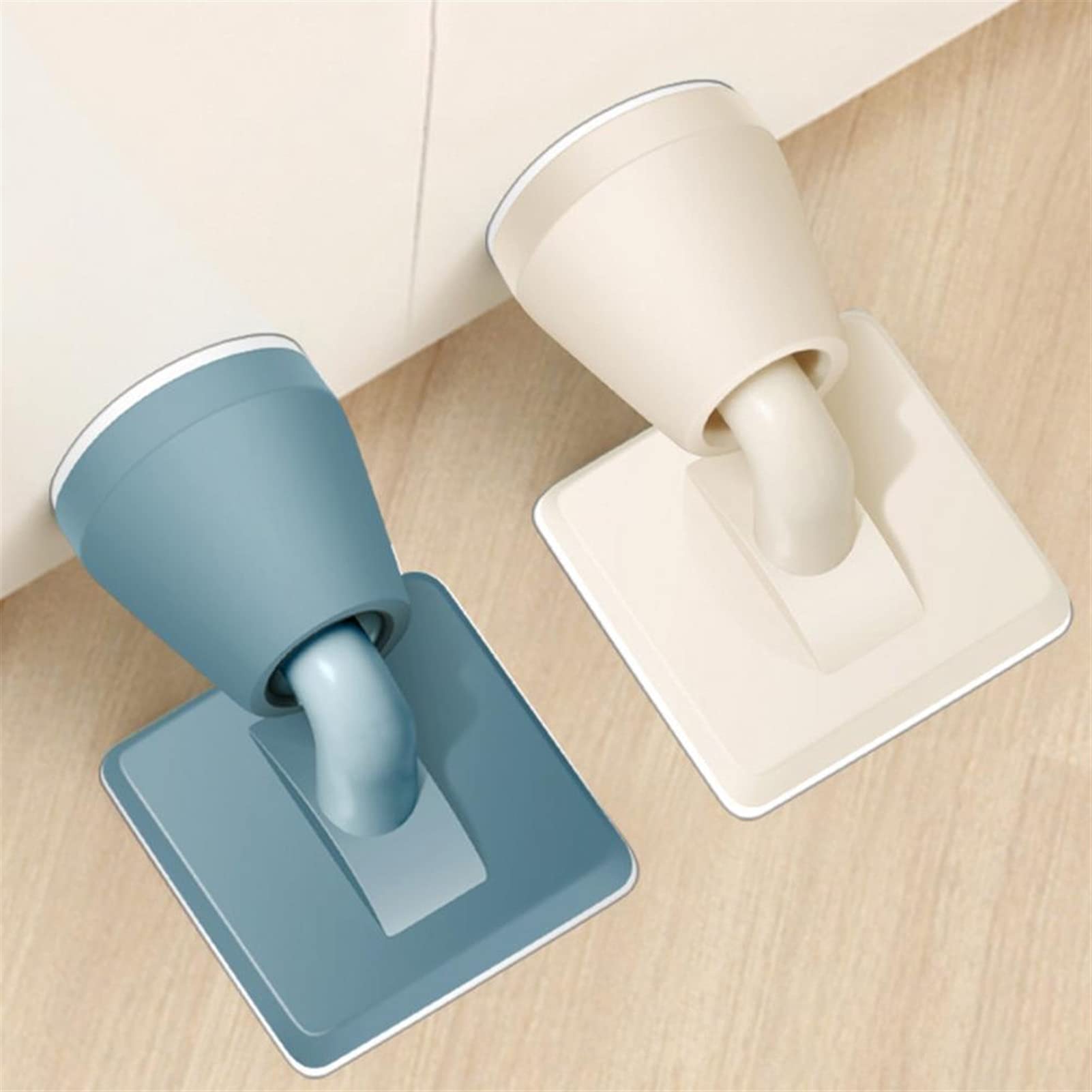 Wedges, 2PCS Silicone Free Punching Door Stopper Anti-Collision Silent Suction Type Holder Stop