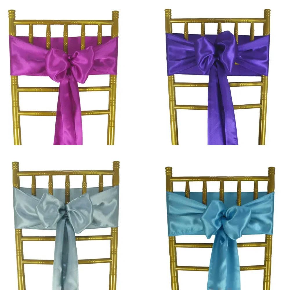LIUXIN 50 Pezzi di Fiocco per Sedia in Raso per Matrimonio, Matrimonio, Festa, Sedia, Nodi, Decorazione, Nastro per Ristorante, Farfalla, Compleanno, Baby Shower