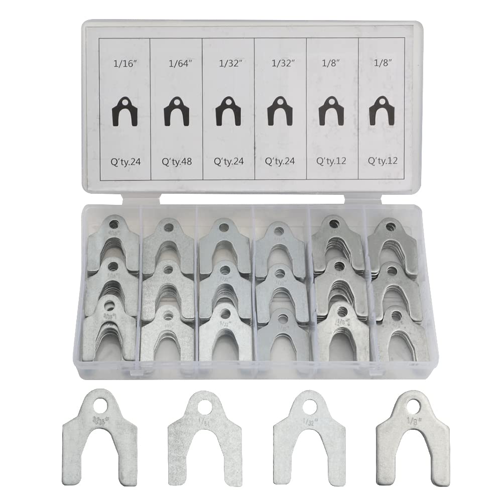 WMYCONGCONG 144 PCS Auto Alignment Body Shim Assortment Kit including 1/64" 1/32" 1/16" 1/8"