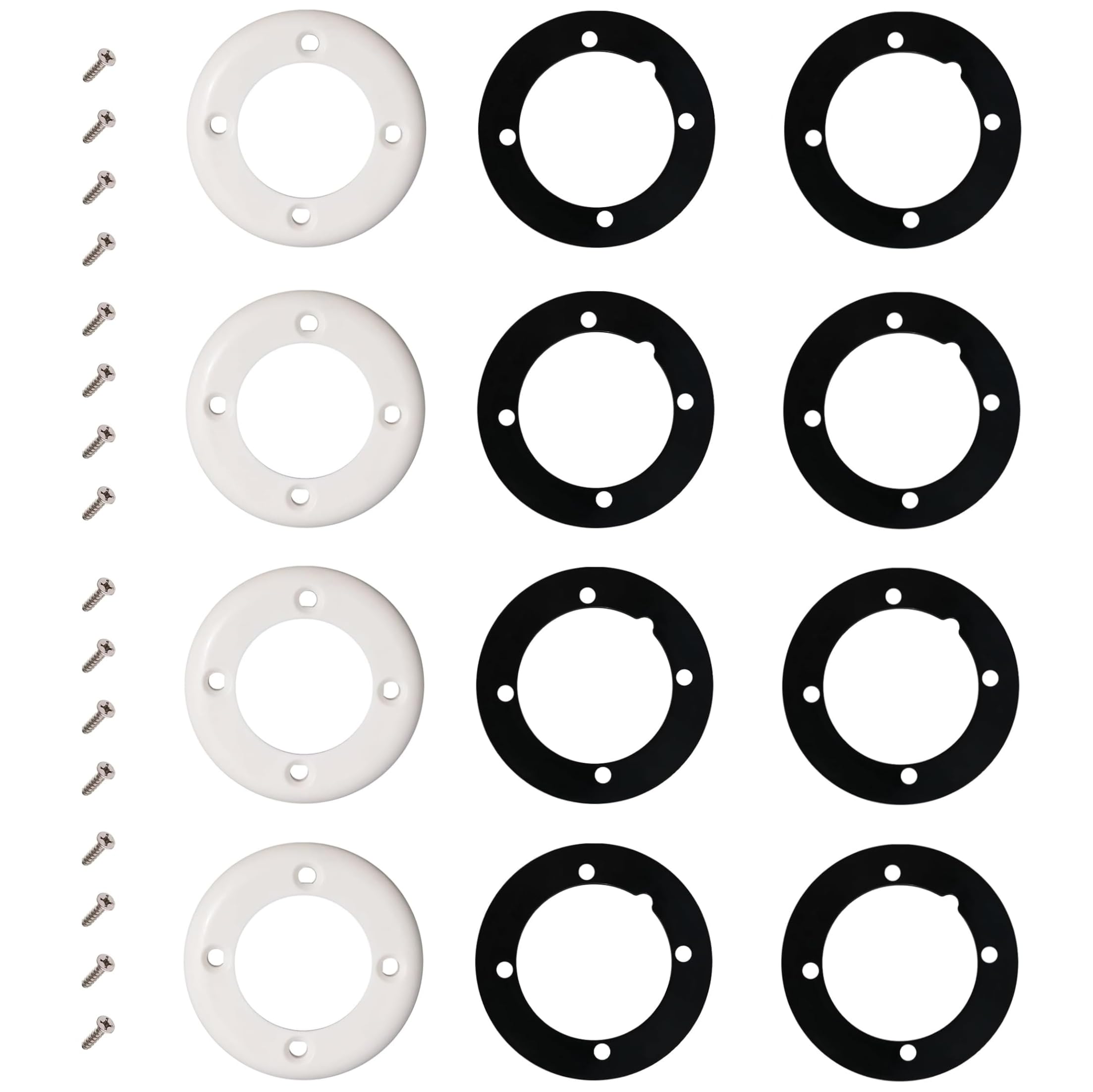 Photo 1 of SPX1408B Face Plate & SPX1408C Gasket Compatible with Hayward Pool SP1408 SP1411, SP14071 Inlet Return Wall Fitting Kit,Vinyl Swimming Pool Return Wall Fitting Kit W/4 Face Plates, 8 Gaskets,16 Screws