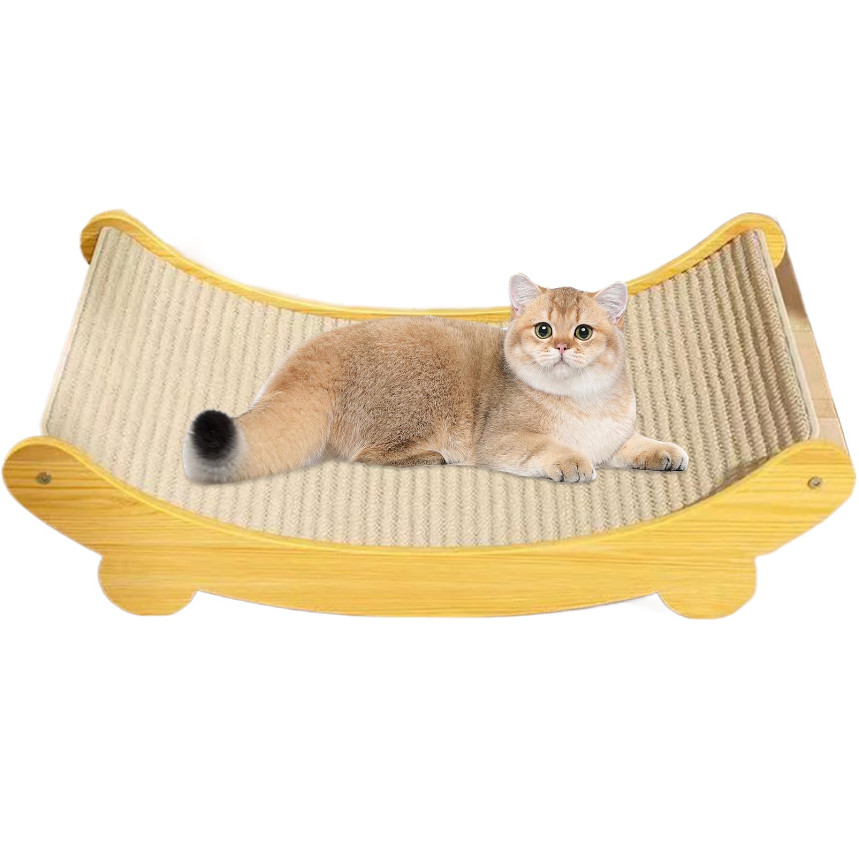 Planche à gratter en sisal incurvée et lit 2 en 1 robuste et résistant à l'humidité