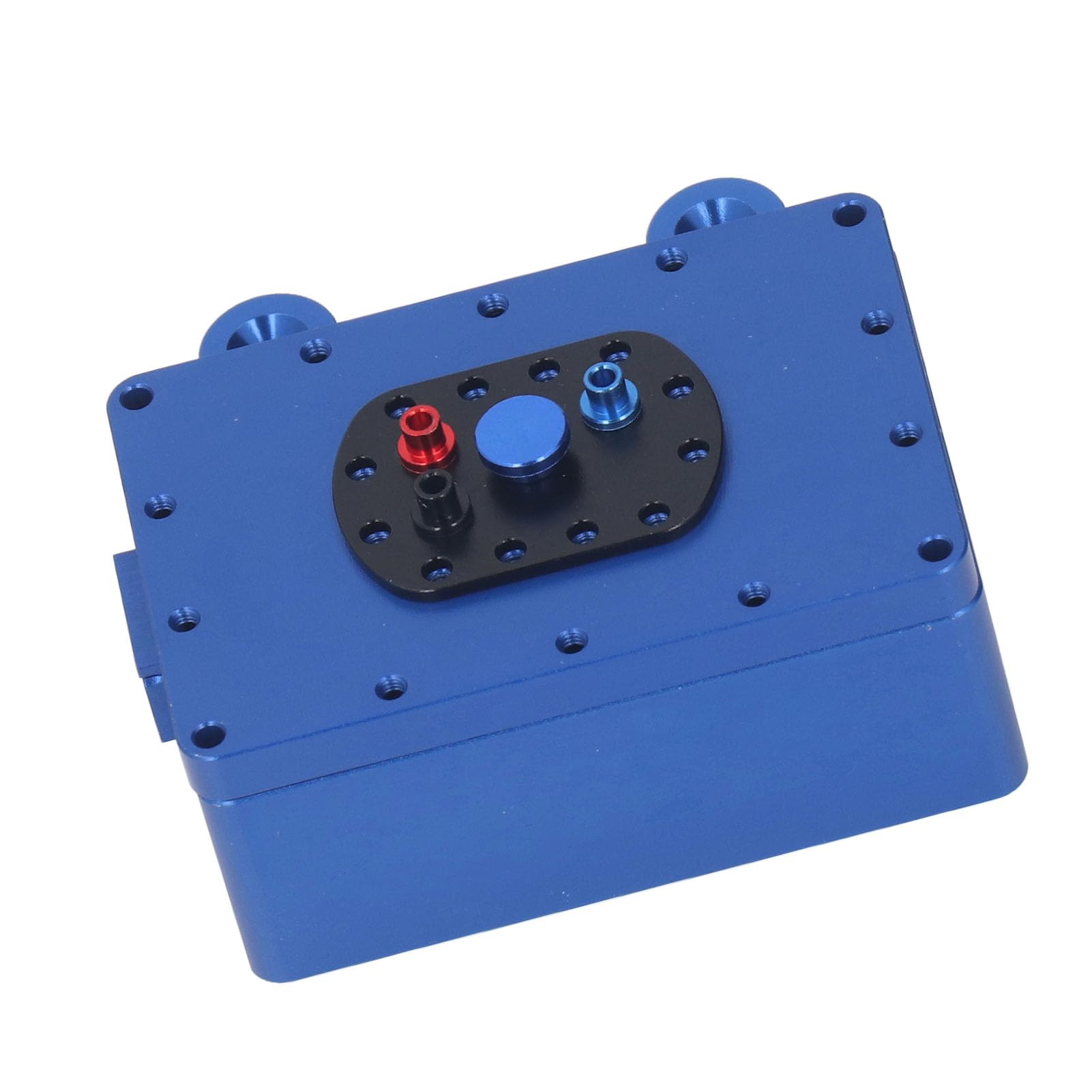 Caja receptora RC Aleación de aluminio, Caja protectora del receptor RC Crawler, Caja de metal sellada para autos RC escala 1/10, Diseño con tornillos y destornillador incluidos, (Azul)
