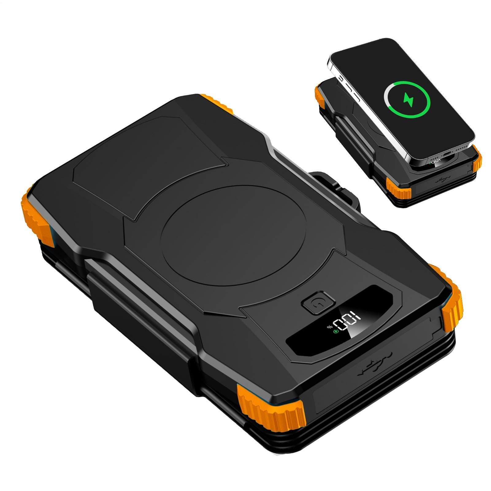 Power Bank Solar Generador Inalámbrico Externo De 20000 mAh con Linterna