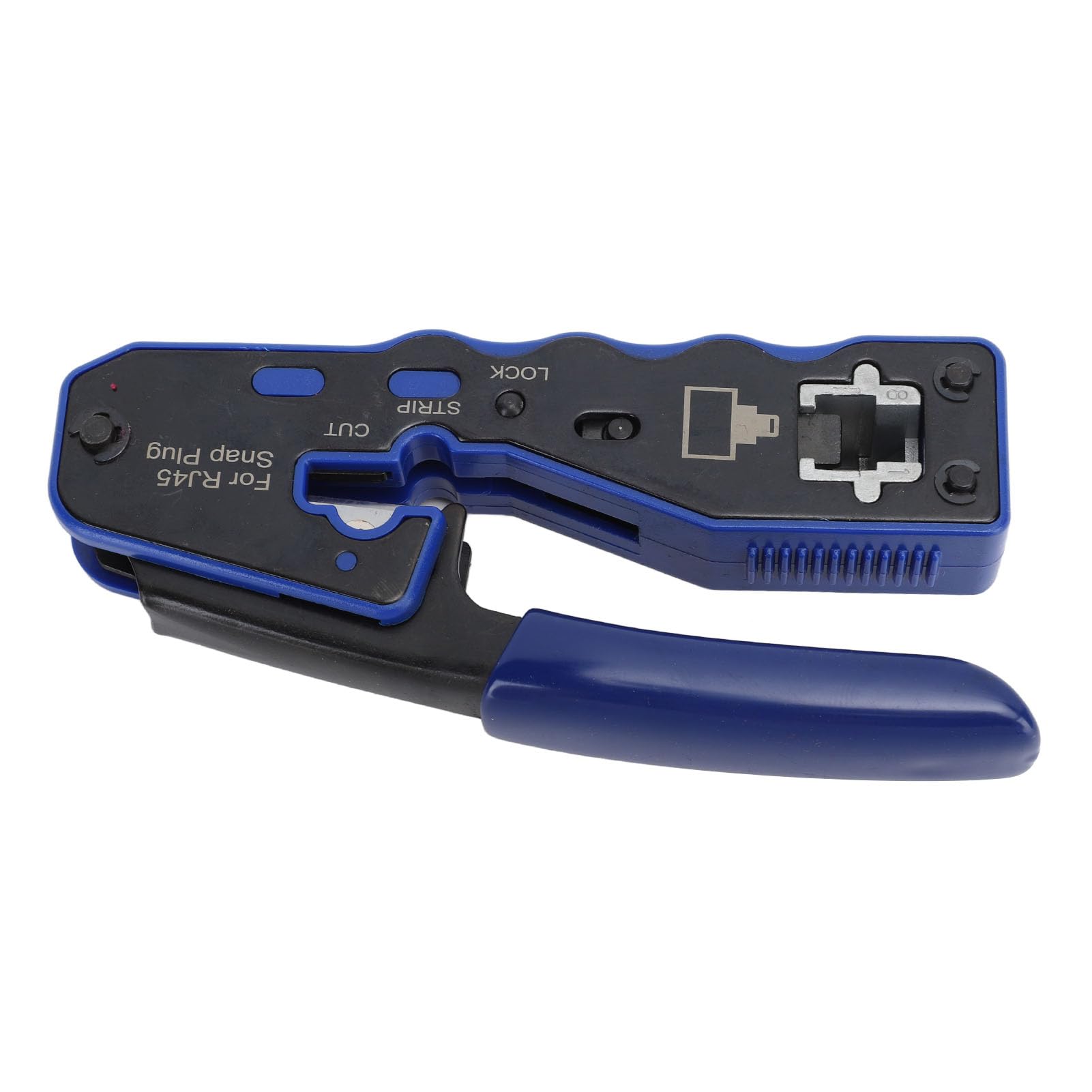 Srliya Kit D'outils de Sertissage de Fil de Testeur de Câble Réseau RJ45 pour les Installateurs de Réseaux Informatiques, Conception Portable avec Fonction de Coupe et de Dénudage