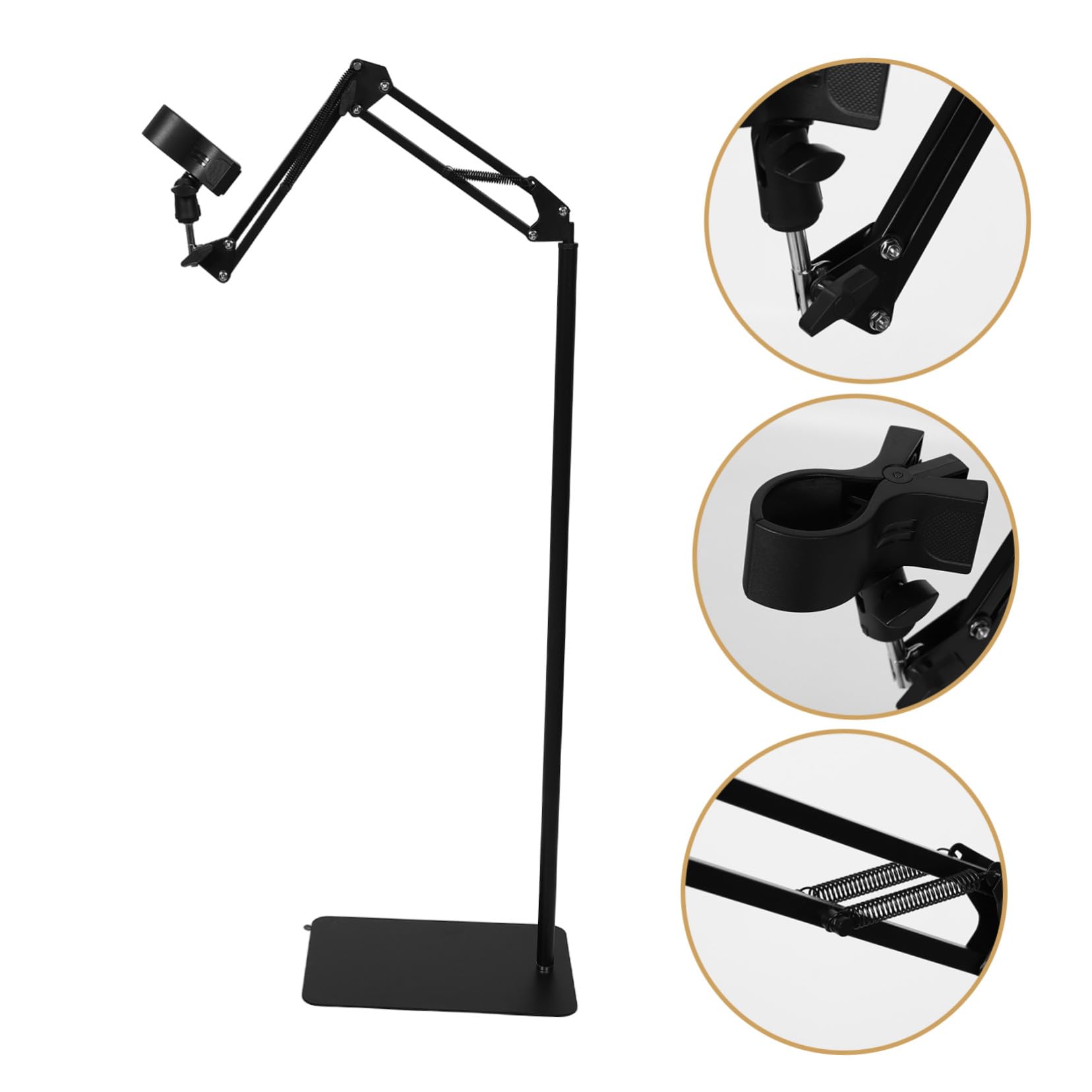HEMOTON Soporte para Secador de Pelo Ajustable con Brazo Plegable y Clip Antideslizante para Salón Hogar y Baño Diseño Manos Libres para Usar Fácilmente