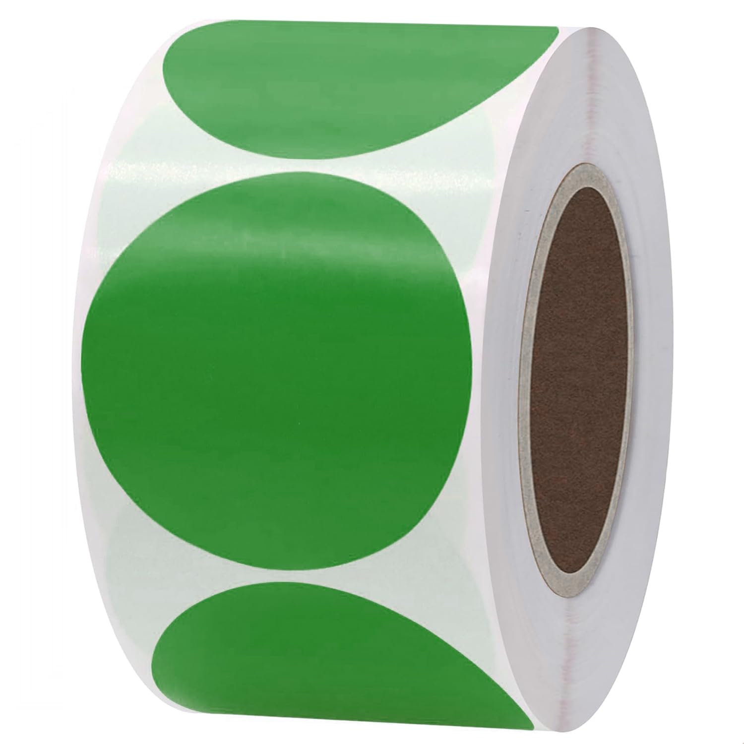 Pack of 500 Round Stickers, Green, 50 mm Self-Adhesive Marking Dots, Colour Coding Labels, Dot Stickers, Adhesive Labels Adhesive Dots for DIY Office Calendar, Round Adhesive Dot Stickers, Green
