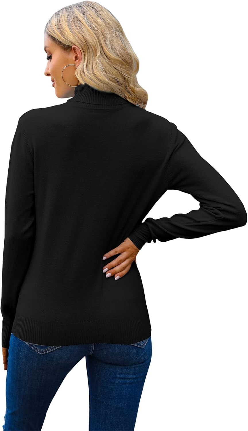 SANGTREE Women's Turtleneck Sweater Long Sleeve Casual Fall Winter Knit Pullover Sweater Top - Image 6