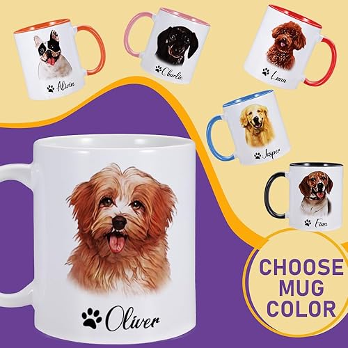 Miniatura 6 de Taza personalizada para perro con foto y nombre, taza de café personalizada para perros y gatos, taza de café personalizada, taza de imagen de