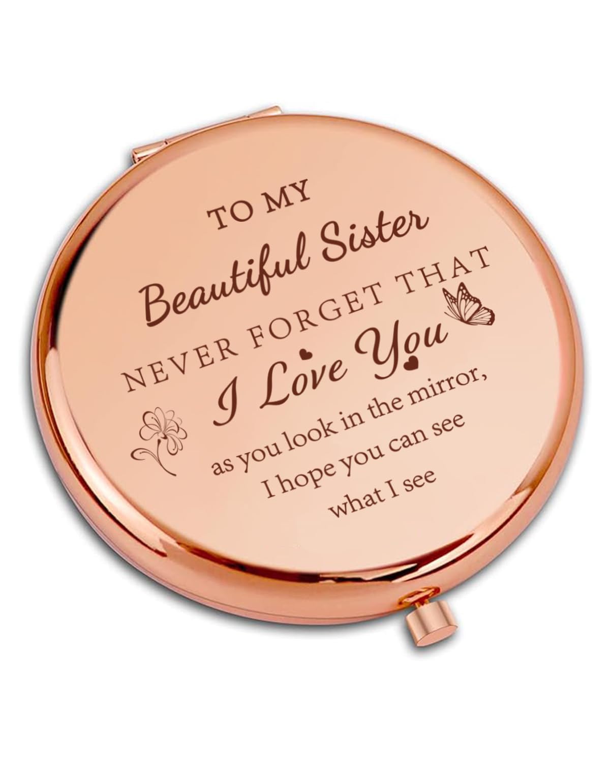 Sylona Mirror - Sister Sister Gifts - Sister Birthday Gifts,Compact Makeup Mirror, Gifts For Sister, Sister Gifts From Sister,Sister In Law Gifts, Soul Sister Gift For Friends