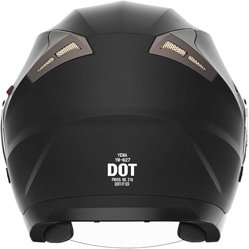 Miniatura 6 de YEMA Helmet Casco abierto para motocicleta, YM-627, ciclomotor, scooter DOT 34, medio casco para hombres y mujeres