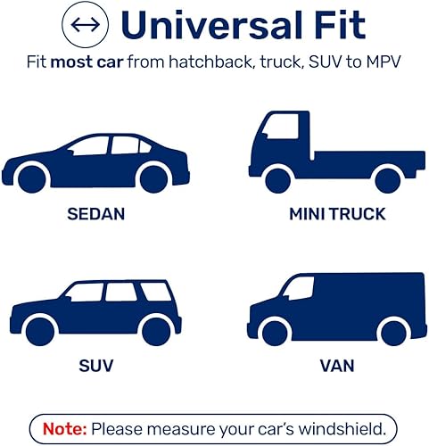 Miniatura 5 de Highland Cow Family - Parasol divertido para parabrisas de automóvil, SUV, camión (55 x 29 pulgadas), parasol de automóvil, bloquea los rayos UV,