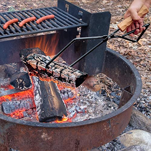 Pinças de fogo para fogueira - Pegador de lenha reforçado para fogueira | Fogões a lenha Ferramentas