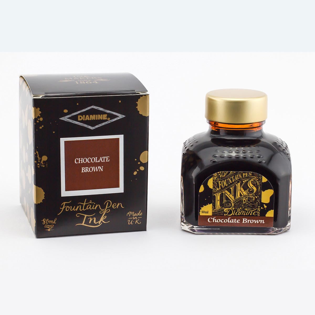 Diamine - Fountain Pen Ink, Chocolate Brown 80ml