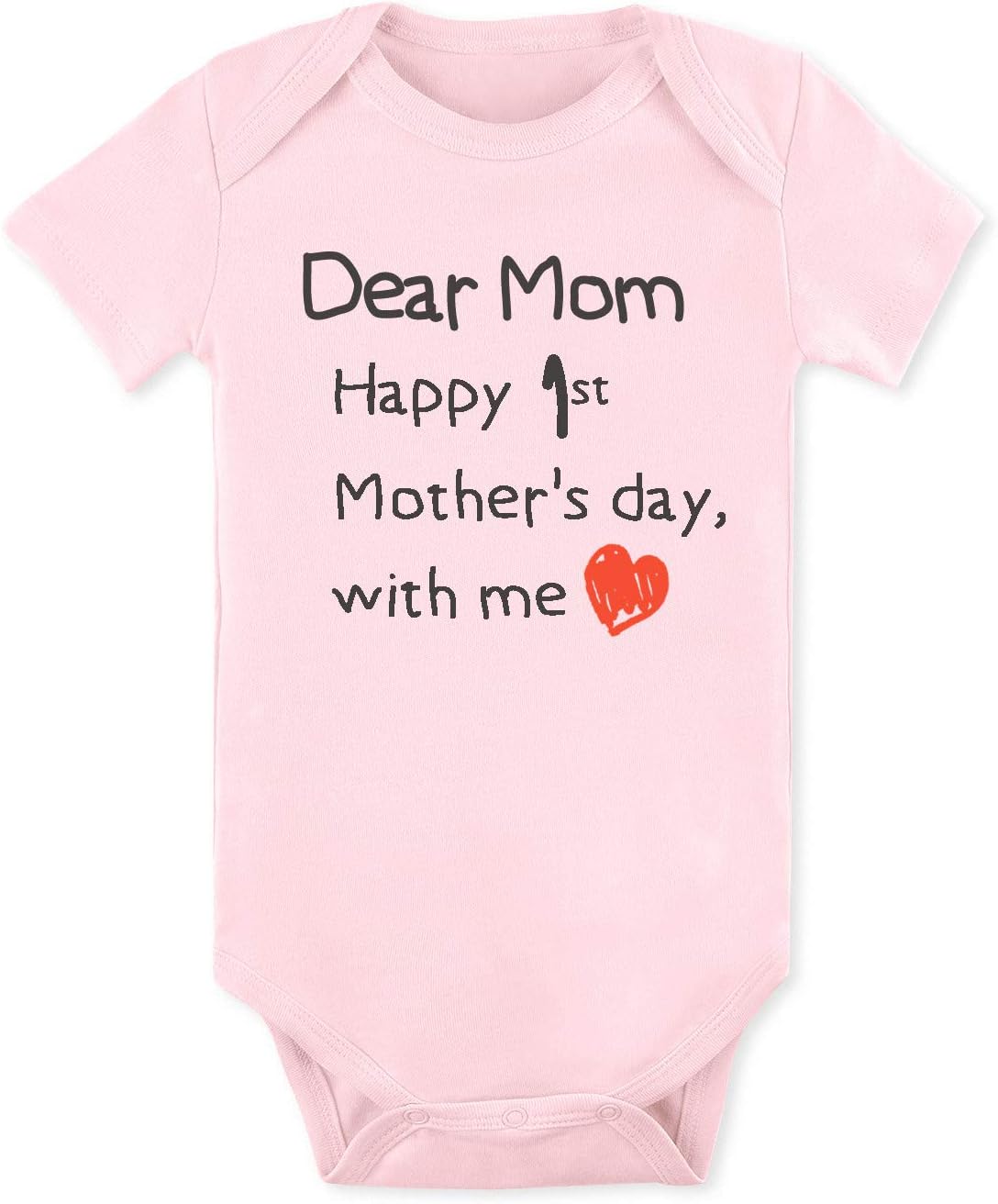 BesserBayHappy 1st Mommys Day with Me - Baby Bodysuit Mothers Day Baby Onesie 100% Cotton